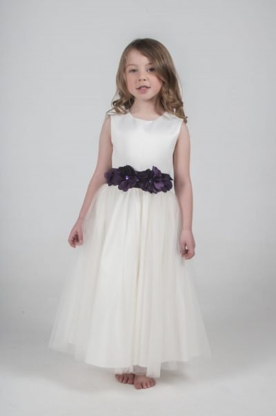 Visara Flower Dress In Purple V347