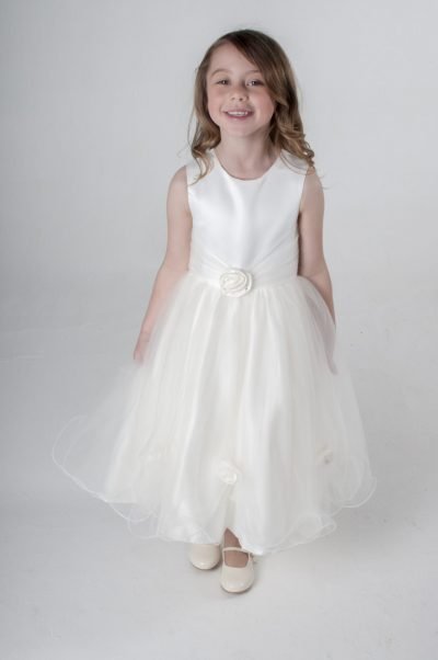 Visara Rose Dress In Ivory V349
