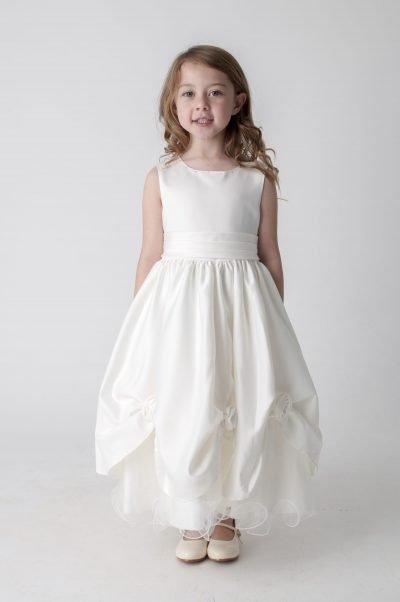 Visara Rosebud Dress In Ivory W325