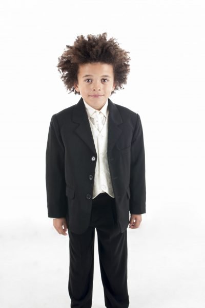 Vivaki 5 Piece Dobby Suit in Cream