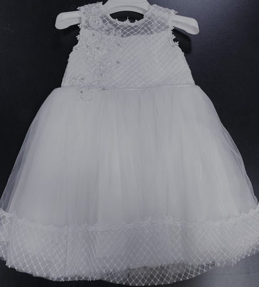 Girls Ivory Dress Royal Jeweled